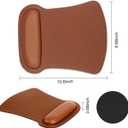 RICHEN Keyboard Wrist Rest Pad and Mouse Wrist Rest Support Mouse Pad Set,Sturdy & Comfortable & Lightweight for Easy Typing & Pain Relief-Ergonomic Support (Brown), Large