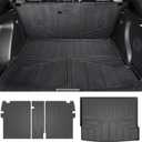 Cargo Mat Fit for 2024-2025 Hyundai Kona/Kona EV Cargo Liner Backrest Mat Trunk Mat Trunk Liner Seat Back Protector for 2024 2025 Hyundai Kona Accessories(Cargo Mat+Seat Back Cover)