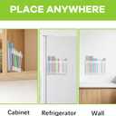 2 x Straw Holder for Cabinet Door, Acrylic Tumbler Straw Organizer Dispenser with Drainage Holes, Large Storage Container Accessories with Adhesive for Counter Cupboard Door Mounted, Clear