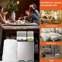 8 Gallon Code H Heavy Duty Trash Bags 1.2 Mil Heavy Duty | Reliable1st Compatible with simpleman Code H | White Drawstring (50 Count) 8 Gallon | 30-40 Liter