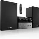 Philips Bluetooth Stereo System for Home with CD Player for Home, Wireless Streaming, MP3, USB, Audio in, FM Radio, 18W, Micro Music Sound System