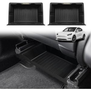 VaultsOnWheels Under Seat Storage Box Fit for 2020-2025 Tesla Model Y Accessories, Console Organizer Tool Box Custom Fit Detachable Underseat Organizer (NOT for Juniper)