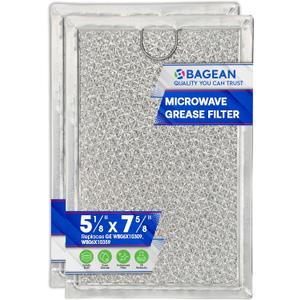 Microwave Filter Replacement 7.64 x 5.12 for GE WB06X10309 WB06X10359 Microwave Grease Filter - Also Fits LG Kenmore and More - Filters Kitchen Oven Air Entering Over the Range Vent Fan (2-Pack)