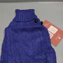 KYEESE Dog Sweater Comfy Pet Coat for Fall Winter Cold Weather Stretchy Knitwear Cat Clothes Warm Turtleneck Small Dogs Sweater with Gingham Patchwork Soft Pullover Dog Sweaters for Small Dogs Girl (Medium7-13lbs, 6# Blue)