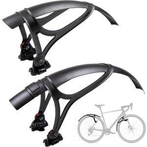 Zefal Shield G50 Gravel & Road Bike Mudguard Set – Full-Coverage Adjustable Fenders for 650B/700C Wheels, 48mm Max Tire Width, MD-Strap Mounting & Frame Protection