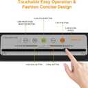 MEGAWISE 2025 Powerful Vacuum Sealer Machine | Compact Design | One-Touch Automatic | Seal in 10-20 Seconds | Dry, Moist, Wet, and Cold Modes | With 10 Vacuum Bags & Built-in Cutter (Grey)