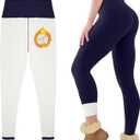 Fleece Lined Leggings for Women Buttery Soft High Waisted Tummy Control Winter Warm Legging Pants (Black, L)