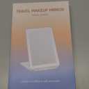 FUNTOUCH Rechargeable Travel Makeup Mirror with 72 Led Lights, Portable Lighted Beauty Mirror, 3 Color Lighting, Dimmable Touch Screen, Tabletop LED Folding Cosmetic Vanity Mirror