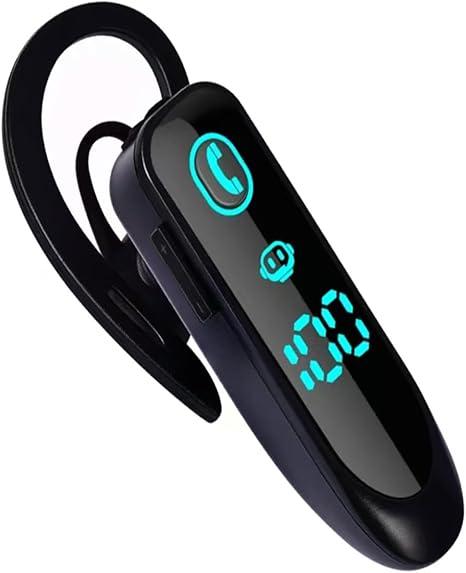 Bluetooth Earpiece Wireless CVC8.0 Headset for Cell Phone Dual Mic Noise Canceling Handsfree Phone Earpiece with Mute for iPhone Android Home Office Driving