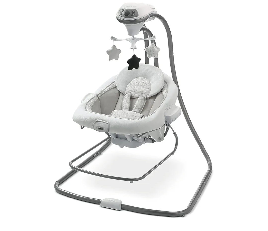 Graco DuetConnect LX Seat & Bouncer, Multi-Direction Seat, Multiple Swinging Speeds, Easily Portable, Redmond