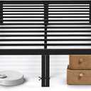 Queen Size Bed Frame, 14 Inch Metal Platform Bed Frames with Heavy Duty Steel Slat Support, No Box Spring Needed, Easy Assembly, Under Bed Storage