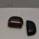 Mini Straightener, Portable Electric Hair Straightener Brush 30s Heating, Rechargeable Hot Comb, Cordless Straightening Comb for Travel, with 3 Temperature Settings (Black)