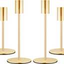 zeochyni Set of 6 French Gold Taper Candle Holders Candlestick Holders, Decor Candle Stick Candle Holder for Table or Mantel Centerpiece, Wedding, Dinning, Party Home Decor