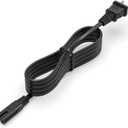 10 ft AC Power Cord Cable Fit for Sony PS5 PS4 PS3 Slim PlayStation 5 4 3, Xbox Series X/S, Xbox One X/S, TV, Printer Universal 2 Prong Supply Replacement - (ETL Listed Cable)