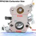 PP4218A Carburetor, PP4218AV Carburetor Repalcement for Poulan Pro PP4218AVX PR4218 PP4018 PP3314 PP3816 P3416 Chainsaw Car-buretor, Replaces Craftsman 358.350990 Chainsaw C1M-W26C 358351901 545040701
