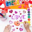 2 x Winlyn 480 Pcs Valentine's Day Heart Stickers Bulk Self-Adhesive Glitter Hearts Shaped Foam Stickers Embellishments in Red Pink White Valentine Arts and Crafts for Kids Scrapbooking Cards Gift Dcor