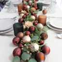 KI Store Burgundy Christmas Balls 34pcs 2.36-Inch Christmas Tree Decoration Ornaments for Xmas Tree Holiday Wreath Garland Decor Ornaments Hooks Included