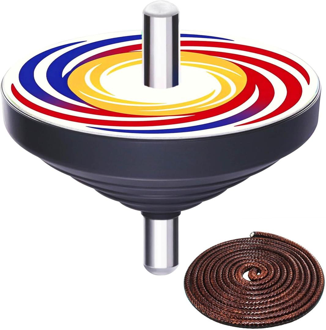 Spinning Top Game Set Paeng-y - Traditional Korean Folk Game Paengi - Paeng-i for Family Squid Parties Gifts