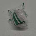 2 Pack White with Teal Stripe Crew Socks Made in USA