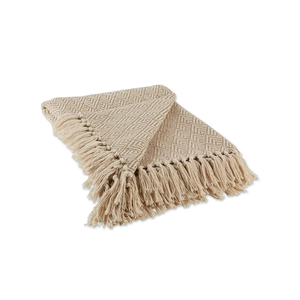DII Diamond Throw Collection Cotton Woven, 50x60, Stone