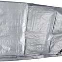 Poly TarpCover Thick Double Silver Waterproof Heat Insulating Sunproof Tear Proof Multipurpose Tarp 13.12ft Width 19.69ft Length