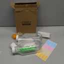 32 Oz Glass Milk Bottles, 2 Pack Scale Mark Drinking Jug with 2 Nut Milk Bags& Airtight Screw Lid & Silicone Pour Cap& Stickers, 1 Quart Reusable Juice Bottle Water Pitcher for Coffee Yogurt