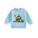 Douhoow Toddler Boy Easter Outfits Baby Boy Sweatshirts For The Chicks Seggosaurus Boys T-shirt Tops (Blue A, 12-18 Months)