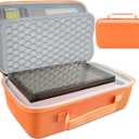 Hard Case Compatible with liene 4x6'' Photo Printer,Carrying case for M100 M200 Printer Accessories Portable Travel Protective Bag,Orange (Only Case)
