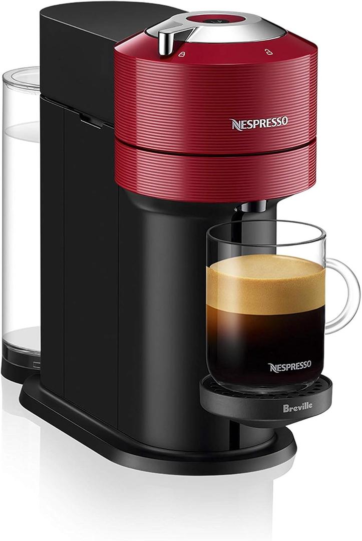 Nespresso Vertuo Next Coffee and Espresso Machine by Breville, Cherry Red, 1.1 Liters