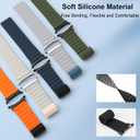 Anlinser Magnetic Bands Compatible with Samsung Galaxy Watch Ultra 2/1 Band 47mm for Men Women, Waterproof Silicone Sport Strap with Magnet Compatible with Samsung Watch Ultra, Orange/Black