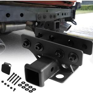 MusixiA Trailer Tow Hitch Receiver Kit for Ford Bronco 2021 2022 2023 2024 2025 2 Door & 4 Door Hitch Receiver with Cover, 2 Inch Receiver Hitch Towing Hook (Exclude Bronco Sport)