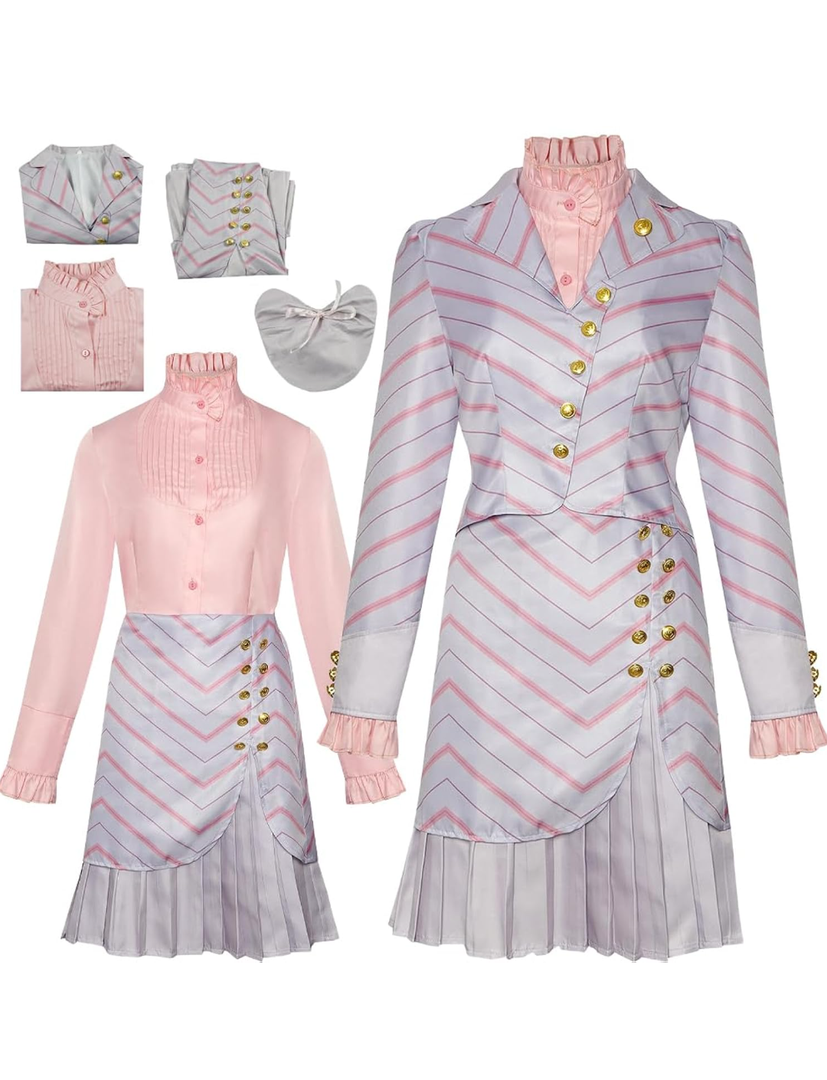 Glinda Cosplay Costume Pink Glinda Costume Suit Party Dress For Women, S