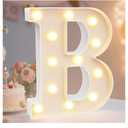 ENSHUI Colorful Light Up Letters Marquee Letter Lights, LED Letters with Lights, Battery Powered Auto Color Changing Lighted Letter Signs for Party, Birthday, Table, Wall Decoration, Christmas Gift B, Pack of 2