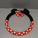 Cute Car Steering Wheel Cover, Universal Fit 15 Inch Soft Comfortable Plush Anti Slip & Odor Free Car Wheel Protector for Women Girls Red