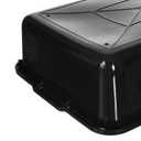 4-Pack Commercial Bus Tubs 8 Litre, Black Plastic Bus Box/Tote, Bus Wash Dish Basin Pans