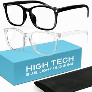livho High Tech Blue Light Glasses - Advanced 99% Blue Light Blocking Computer Glasses - Anti Eyestrain & UV Glare Protection