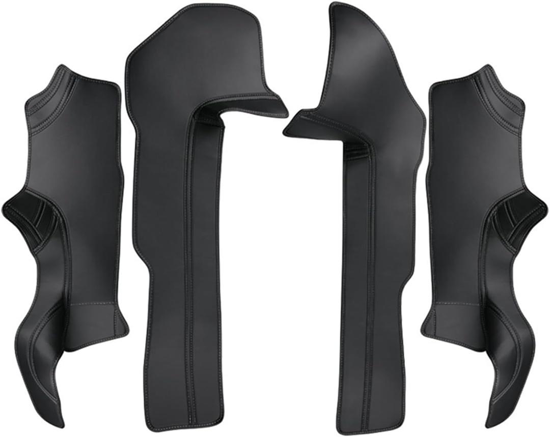 4Pcs Door Sill Protector Cover for Tesla Model Y Juniper 2025 2026 Front & Rear Leather Door Entry Guard Threshold Strip Cover