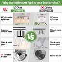Zarbitta 3-Light Bathroom Light Fixtures, Chrome Bathroom Wall Light with Clear Glass Shade, Bathroom Wall Lamp for Mirror Kitchen Living Room Hallway Cabinet