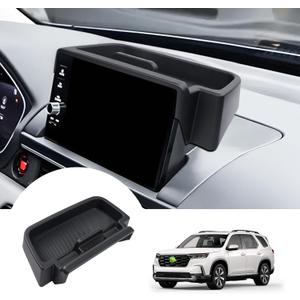 Autorder Center Console Dash Organizer for 2023-2026 Honda Pilot Accessories Dashboard Insert Tray with Cellphone Holder Storage Box with Anti-Slip Mat