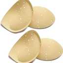 Nimiah Super Thick Push-up Inserts - Waterproof Breast Enhancer Add Cleavage in Swimsuits Sports Tops 2 Pairs Sew in Bra Cup (Beige)