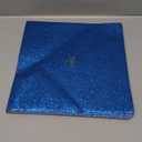 24 Pieces Glitter Cardstock for Grad Caps, DIY Grad Cap Decorations for Grad Party with Self-Adhesive,Sapphire Blue