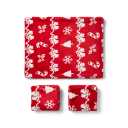 Bedsure Fluffy Christmas Comforter Set Queen pink Christmas Bedding with Candy Cane, Warm Fleece Bed Sets for Winter, 3 Pieces, 1 Soft Plush Shaggy Comforter with 2 Pillowcases