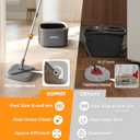 Mop Set, Spin Mop with Separate Dirty Water System, Deep-Cleaning Mops for Floors, Versatile Mops for Walls