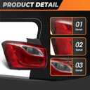 Driver Side Tail Light Assembly Compatible with 2018-2021 Equinox LTZ/RS/Premier Rear Brake Lamp Taillight 84769837 (Left)