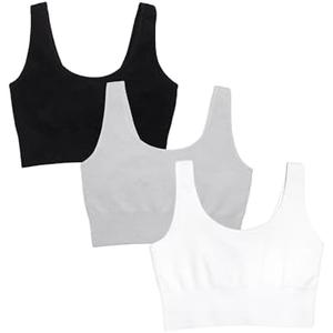 Fruit of the Loom Women's 1-Pack Seamless Full-Coverage Wireless Bra (Large, Grey)