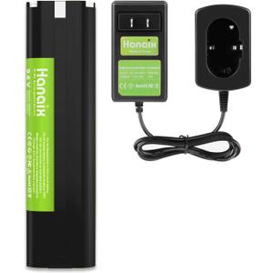 9.6V 4.5Ah Battery and Charger Compatible with Makita 9000 9033 6095d da391d kr23/43 9600 6096d 9001 9002 192696-2 193890-9 632007-4 for Makita 9.6V Battery