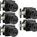 Haidms 5 Packs Matte Black Door Knobs Interior, Privacy Interior Door Knob for Bedroom or Bathroom Classic Black Round Doorknobs Hardware(Square Panel Interior Door Konbs)