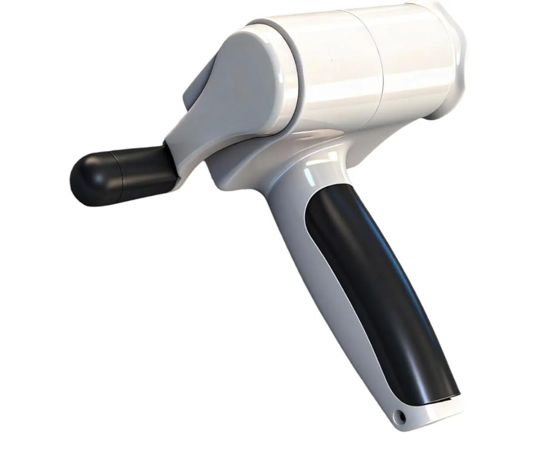 Hand-cranked cheese grater, rotary cheese grater, restaurant-quality, with handle, designed for hard cheese and chocolate, white model