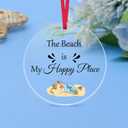 Beach Gifts for Women Christmas Ornament Beach Themed Gifts for Women Friend Beach Lover Gift Acrylic Ornament Ocean Theme Decorations Vacation Gift for Girl Teens Beach House Decor