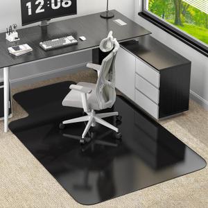 Office Chair Mat for Low Pile Carpeted Floors with Lip, 48" x 60" Heavy Duty Floor Mat for Desk Chair on Carpet,Easy Glide Carpet Protector Mat for Computer Chairs,Rolling Chairs,Office,Home,Anti-slip